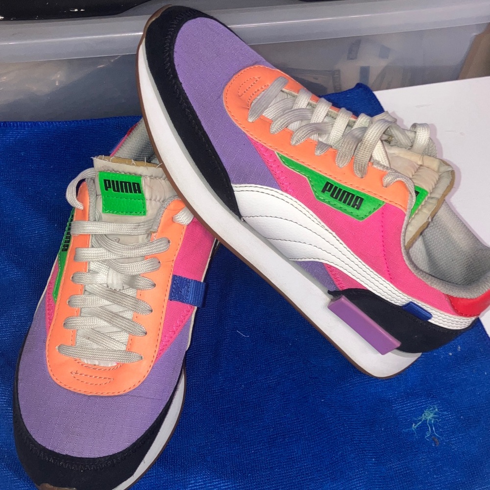 Puma Purple and Pink Retro Sneakers